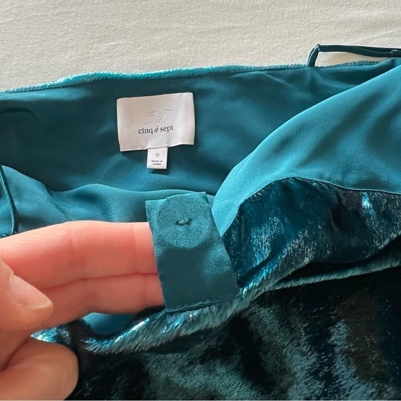 Cinq A Sept Shiny Astrid Dress in Teal Topaz - Picture 10 of 16